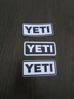 Yeti Black and White Logo Sticker Pack